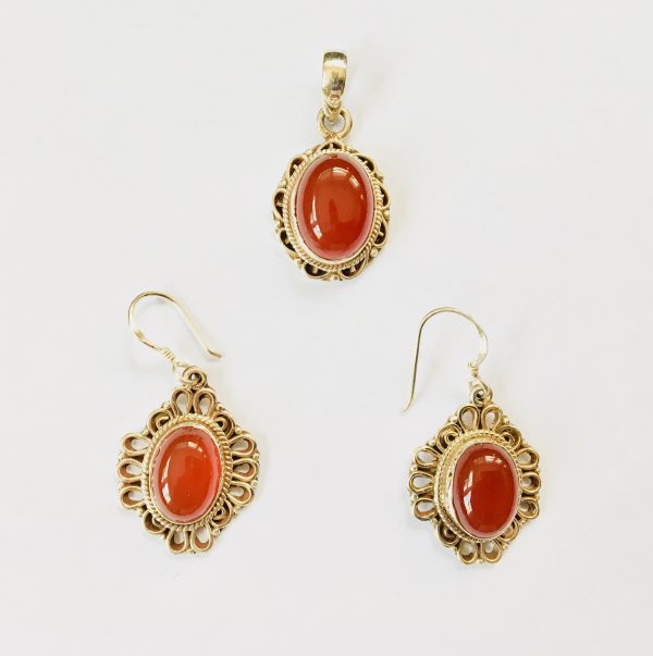 Carnelian Jewelry Set