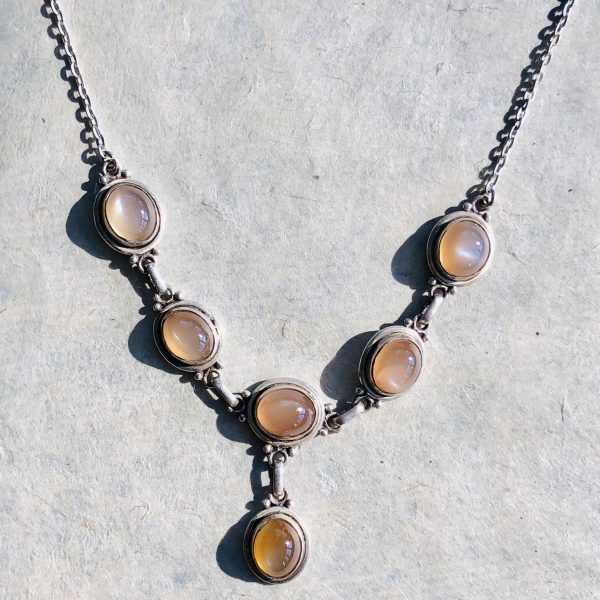 Peach Moonstone Necklace